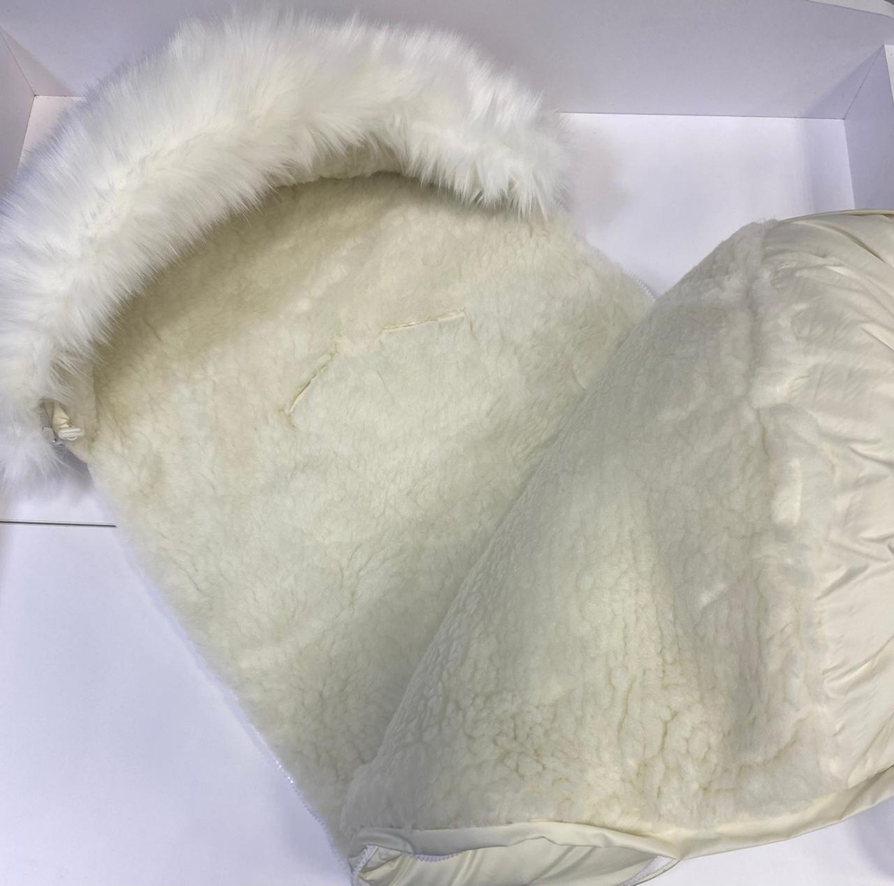 Комплект на выписку Конверт + комбинезон 62-68 (молочный)