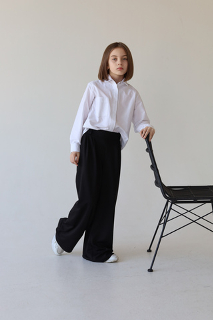 Брюки палаццо вискоза, черные