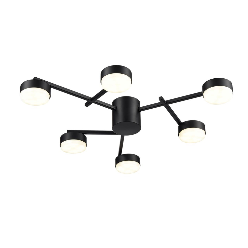 8186/6C COMFI LN26 247 черный, металл Люстра потолочная LED GX53 6*7W 220V DABRA