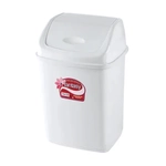 Ведро для мусора с кач крышкой Фантазия 10л молочный