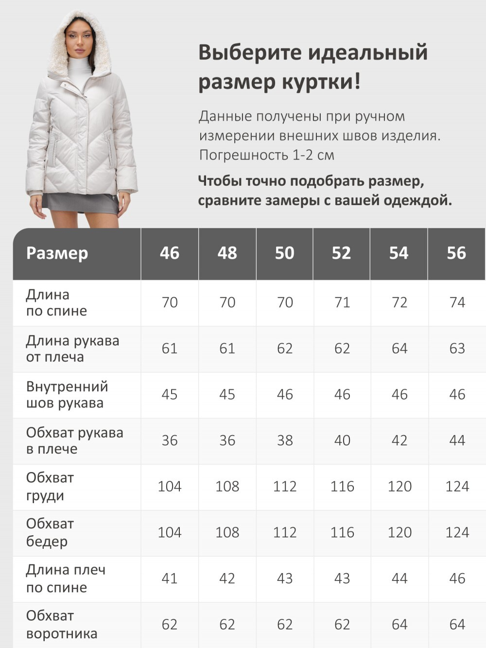 Куртка зимняя женская из овчина стильная и модная бежевого цвета 7348B