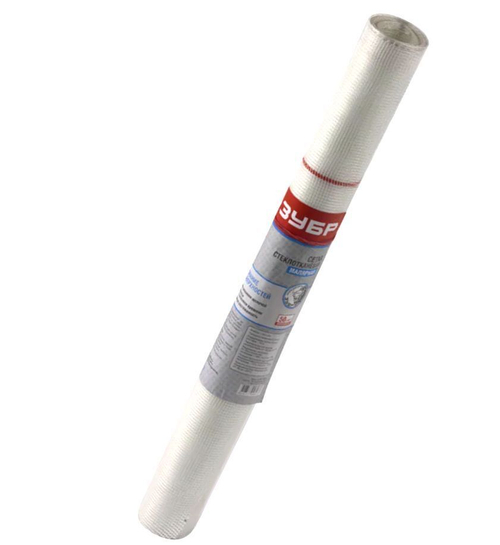 Сетка малярная армировочная стеклотканевая ячейка 2х2 ширина 1000 мм длина 10 м ЗУБР