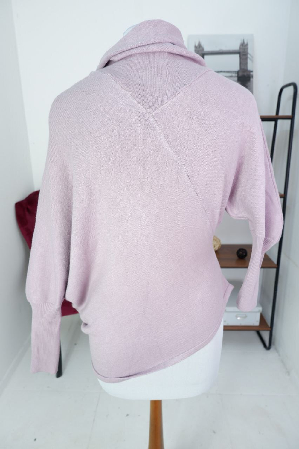 Толстовка ХАКАМА ассиметричная пыльно-розовая 46 размер