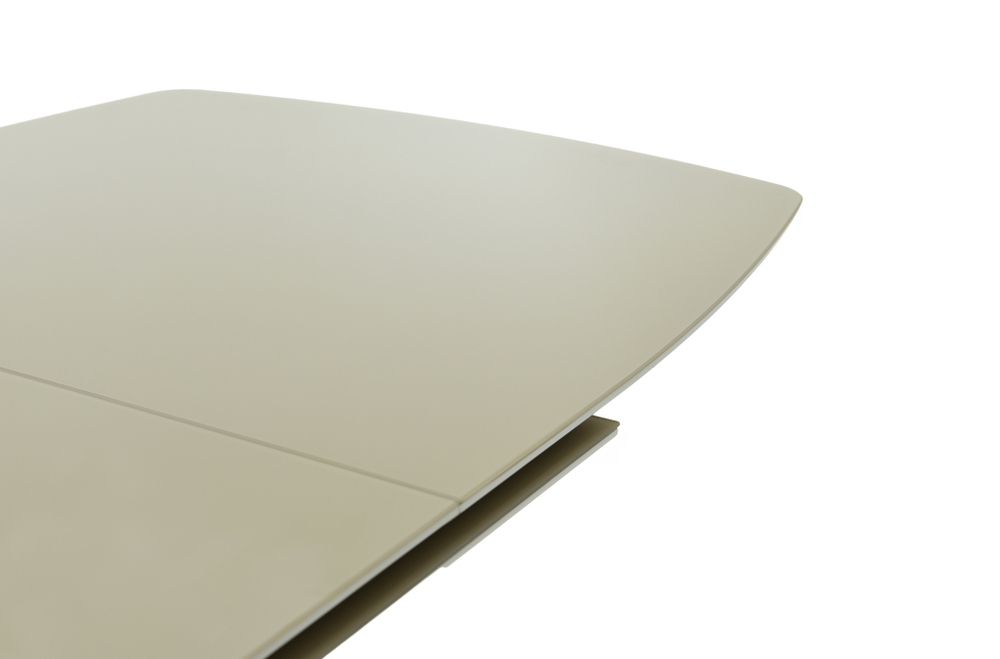 Стол Аврора Нотр Дам MODERNE стекло OPTIWHITE 1400(1800)*850, Капучино