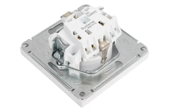 Розетка Systeme Electric ARTGALLERY с заземлением белый 39956