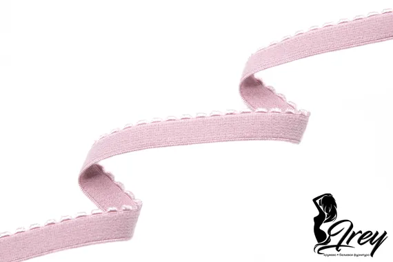 019 641/12 ОПТ Резинка отделочная Lauma Fabrics, 12 мм, лотос 019