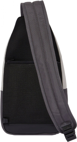 Рюкзак слинг мужской Piquadro Brief2 Special CA4536BR2S/GRN серый/черный нейлон/натур.кожа