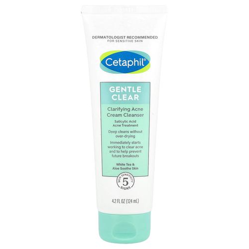 Cetaphil, Gentle Clear, очищающий крем от акне, 124 мл (4,2 жидк. унц.)