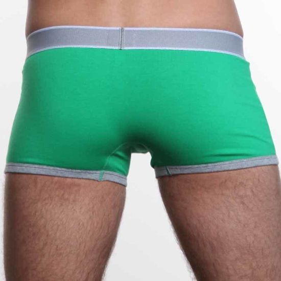 Мужские трусы боксеры зеленые с серой резинкой D&G Green Boxer