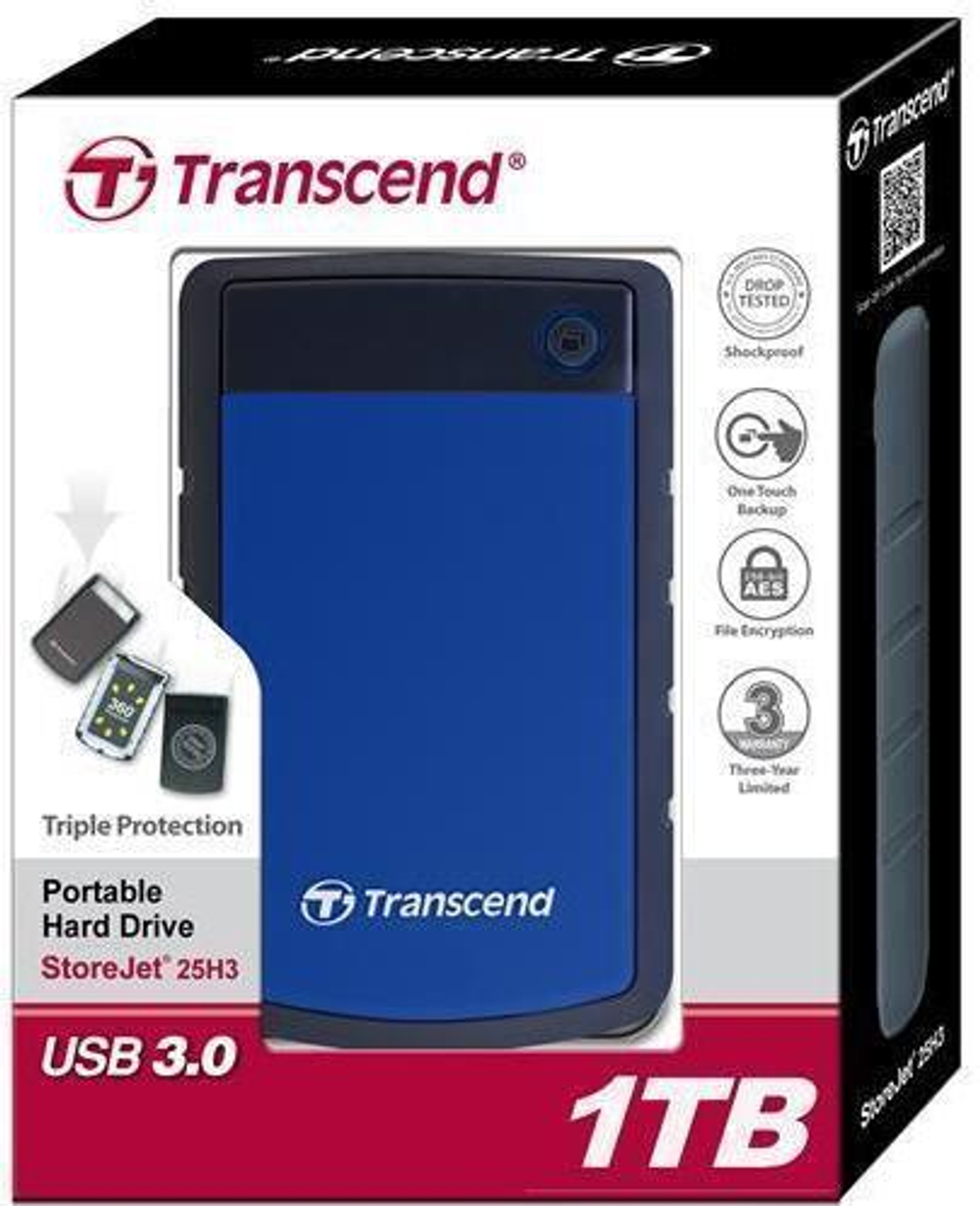 Внешний диск HDD 2.5'' Transcend TS1TSJ25H3B
