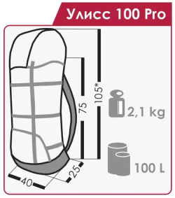 РЮКЗАК ПОХОДНЫЙ NORMAL УЛИСС 100 PRO