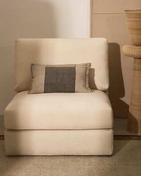 Чехол для подушки Lorin из льна зелёного цвета с бахромой 30 x 50 см