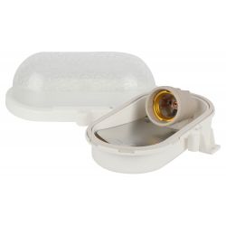 Светильник ЭРА НБП 01-60-012 с ободком Евро пластик / стекло IP53 E27 max 60Вт 185х120х110 овал белый