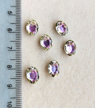 6438-9-VLP Кристалл "Овал" 9мм, серо-сиреневый