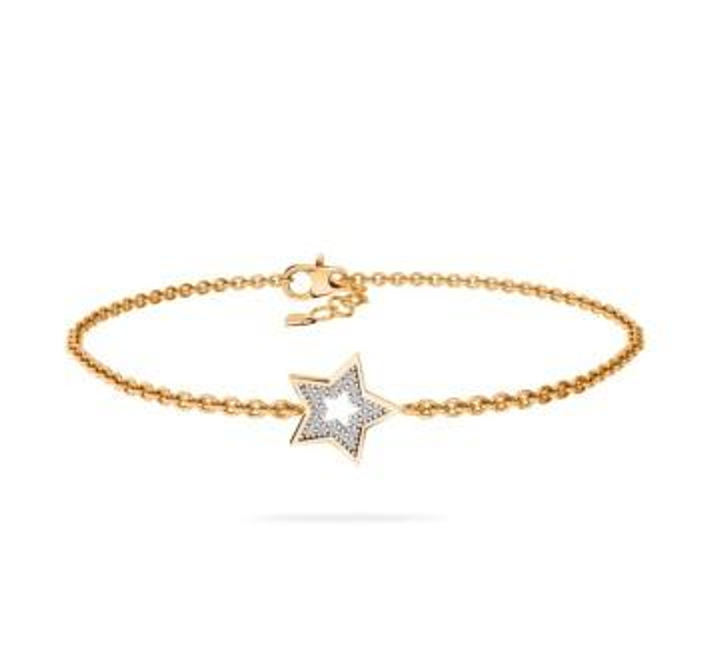 Браслет из золота с фианитами