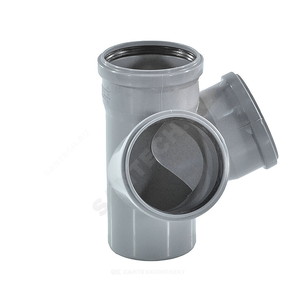 Крестовина PP-H 2-плоскостная серая HT HTED Дн 110х110х110х67гр б/нап в/к Ostendorf 115920