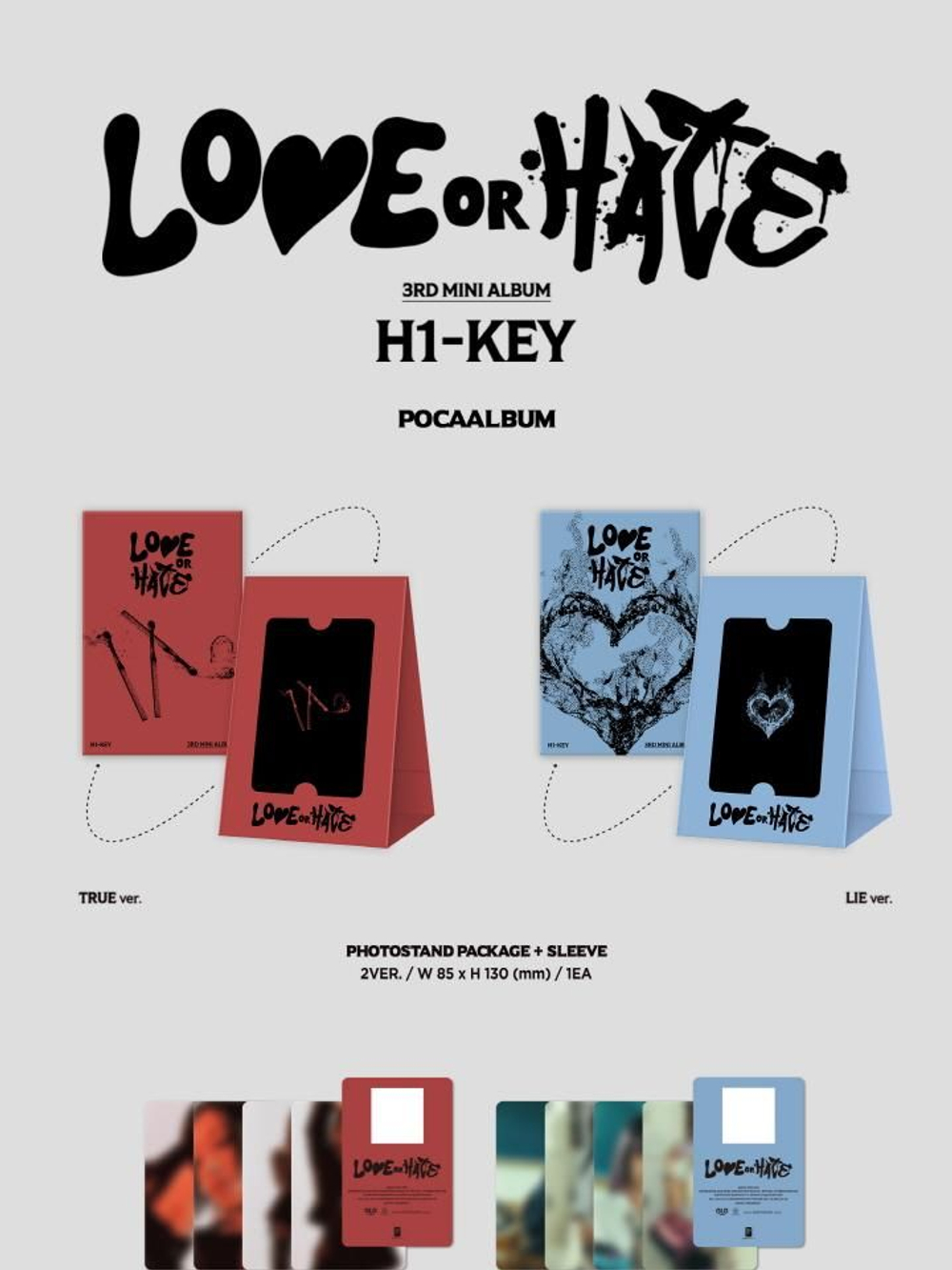 Альбом H1-KEY - LOVE OR HATE 3rd Mini Album POCAALBUM 2 Version SET