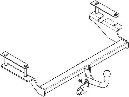 Фаркоп на CHEVROLET AVEO (2008-2011) (без электрики, паспорт/сертификат в комплекте) Автос.CV 06