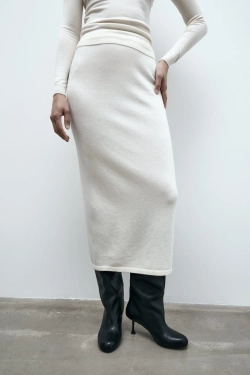 Юбка миди из шерсти мериноса