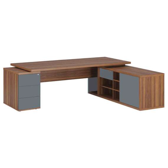 Стол рабочий на креденции и тумбе правый Zion