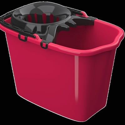 Ведро прямоугольное со сливом и отжимом 15л (МОП)