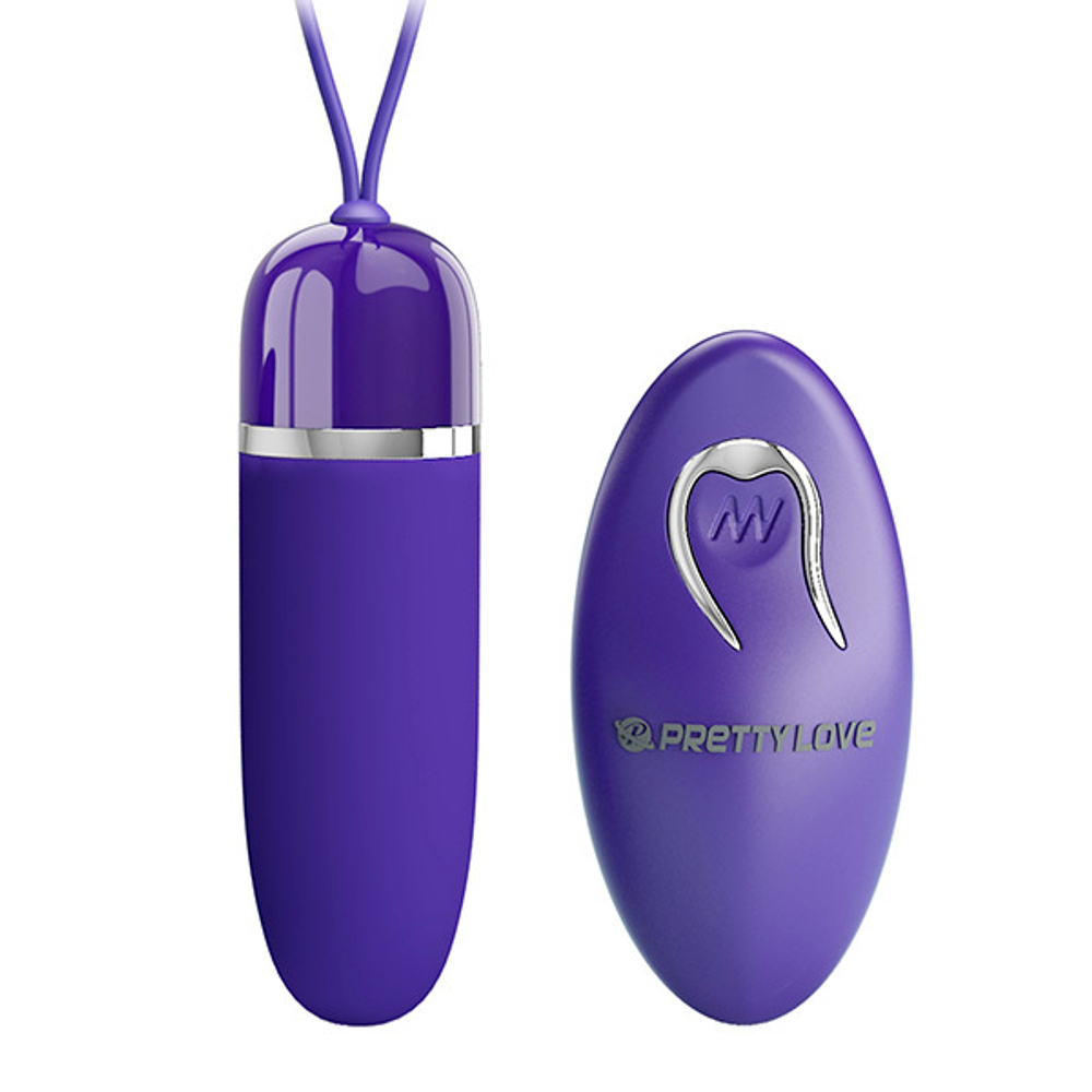 Фиолетовое виброяйцо 8,5см с пультом ДУ Pretty Love Darlene-Youth BI-014403WL