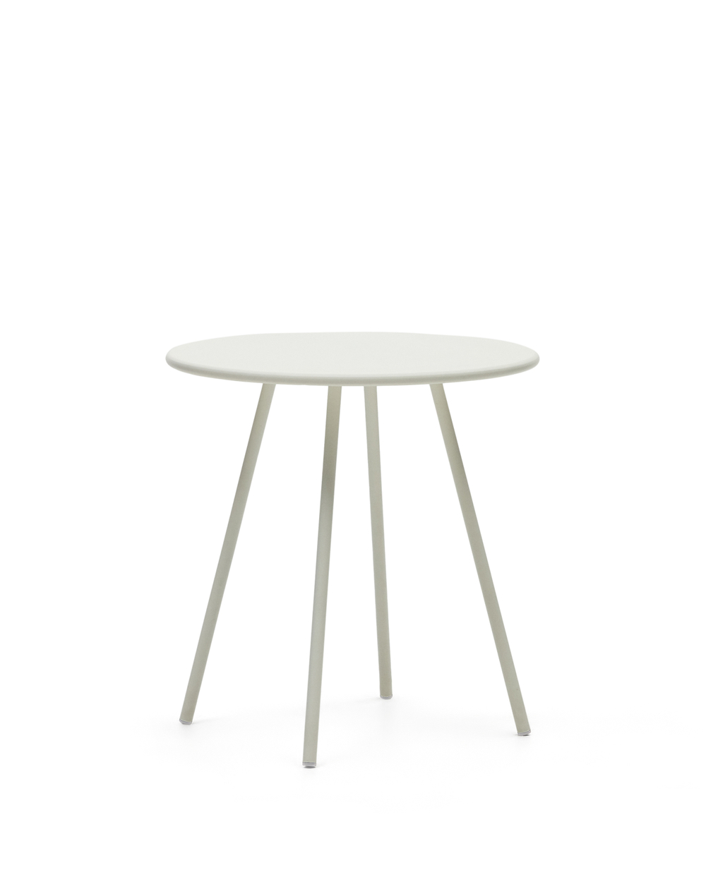 Montjoi Круглый уличный стол из стали с белой отделкой Ø 70 см