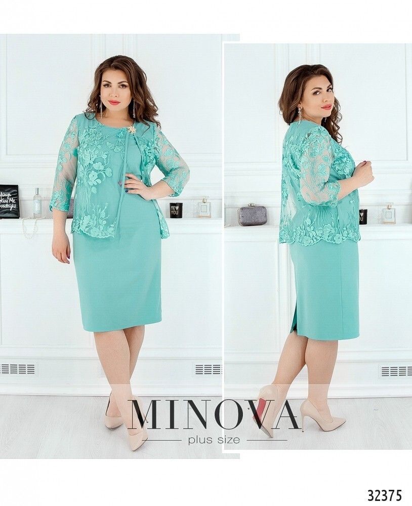 Платье 362-бирюзовый Minova