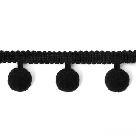 Бахрома помпоны ш.3см. черный