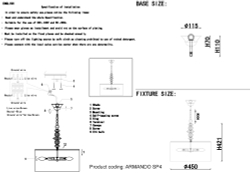 Светильник подвесной Crystal Lux ARMANDO SP4 CHROME