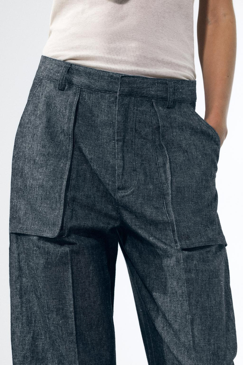 Брюки из смесового льна — zw collection