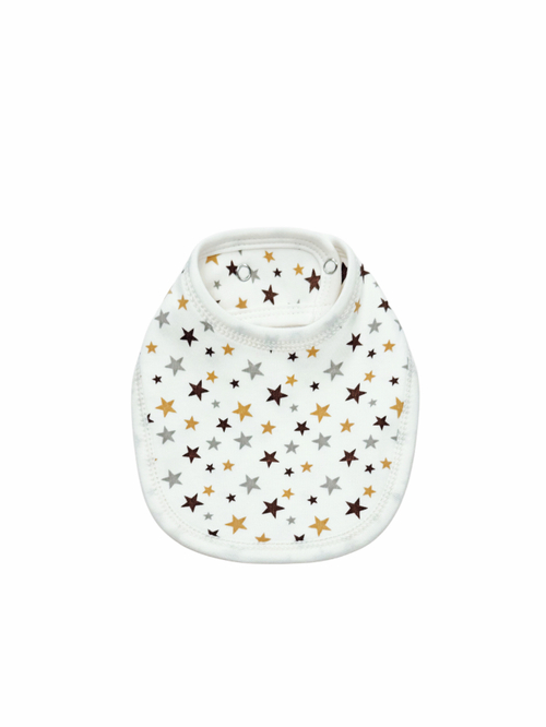 Двусторонний нагрудник Звездочки mix (0-12 мес)