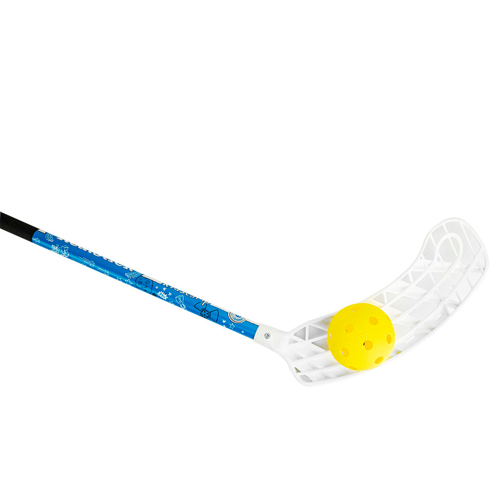 Клюшка для флорбола детская (4.5-6 лет) RealStick KIDSCAMP 65 см (рост 110-120 см) с мячом, MR-KF-KC65L, левый загиб