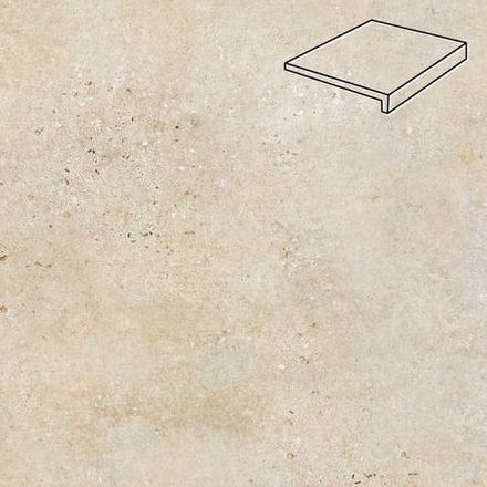 Stroeher - Gravel Blend 960 beige 294x175x52x10 артикул 4817 - Клинкерная ступень, прямой угол