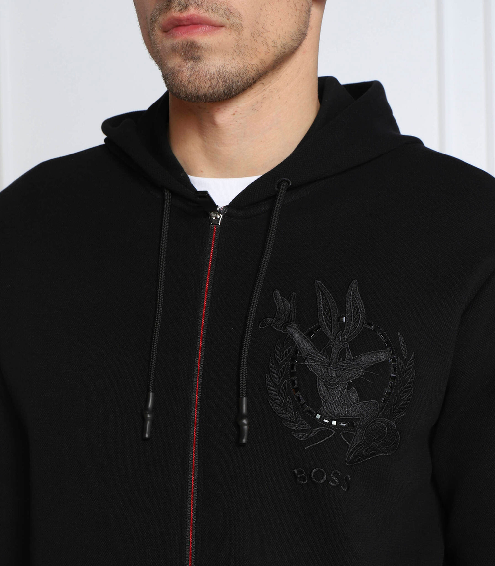 Худи boss x looney tunes saggy lunar BOSS GREEN - черный(50483821)