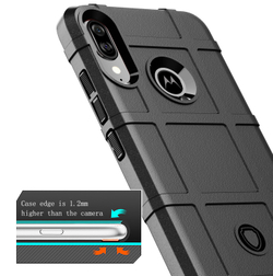 Чехол для Motorola Moto E6S (E6 Plus) цвет Black (черный), серия Armor от Caseport