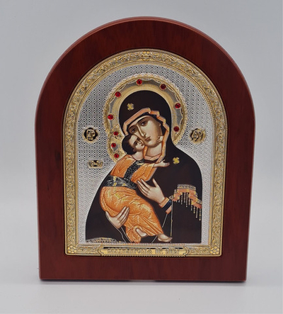 Икона подар. RS 4 DZG-7 Владимирская БМ стразы (КовБ) 10669597