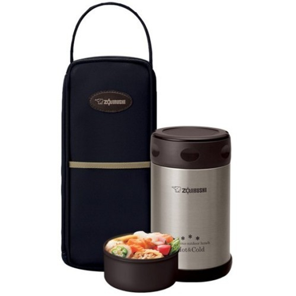 Термос для еды Zojirushi (0,5 литра), черный с чехлом