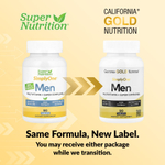 California Gold Nutrition, SimplyOne®, мультивитамины и суперкомплексы для мужчин, с витамином C и комплексом суперадаптогенов, 90 таблеток