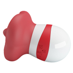 Красно-белый клиторальный стимулятор в форме рта Mina (Цвет: красный)