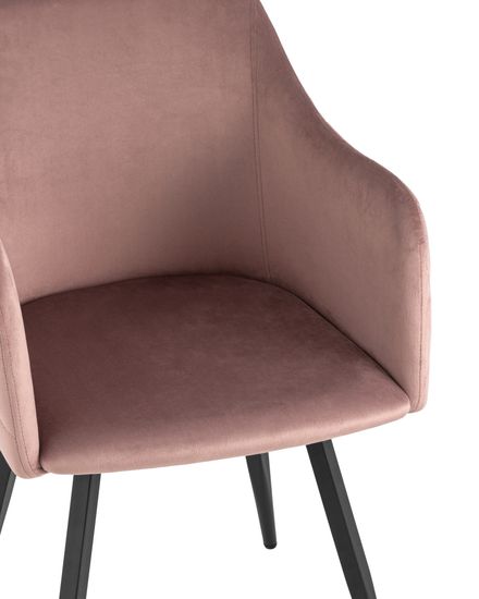 Стул Ника вращающийся велюр пыльно-розовый