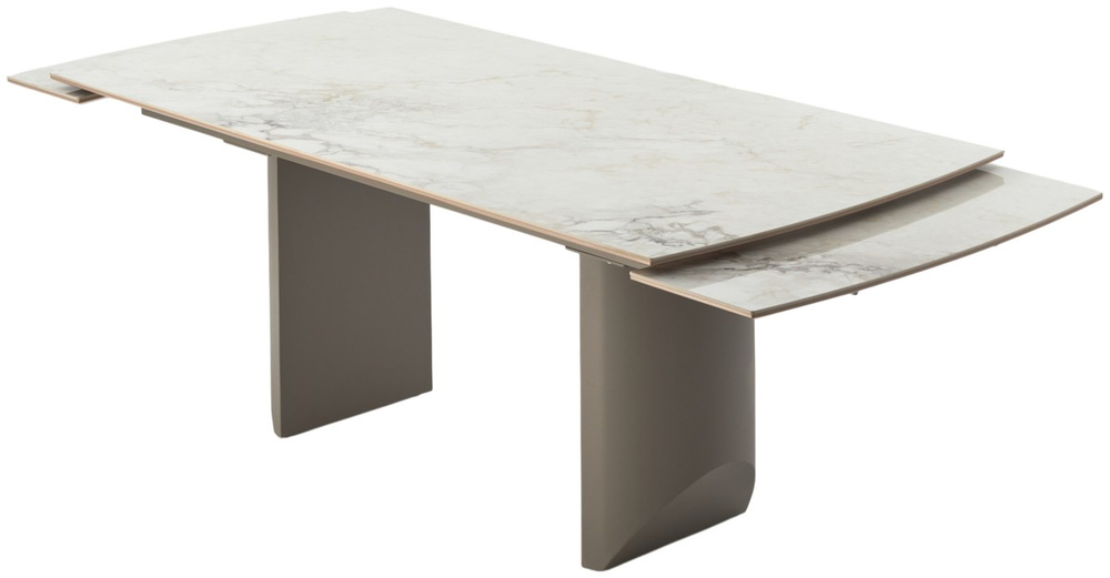 Стол М-City DISAUR Пуанто 200 Крем (Brecha Crema Elegance), керамика, Латте каркас