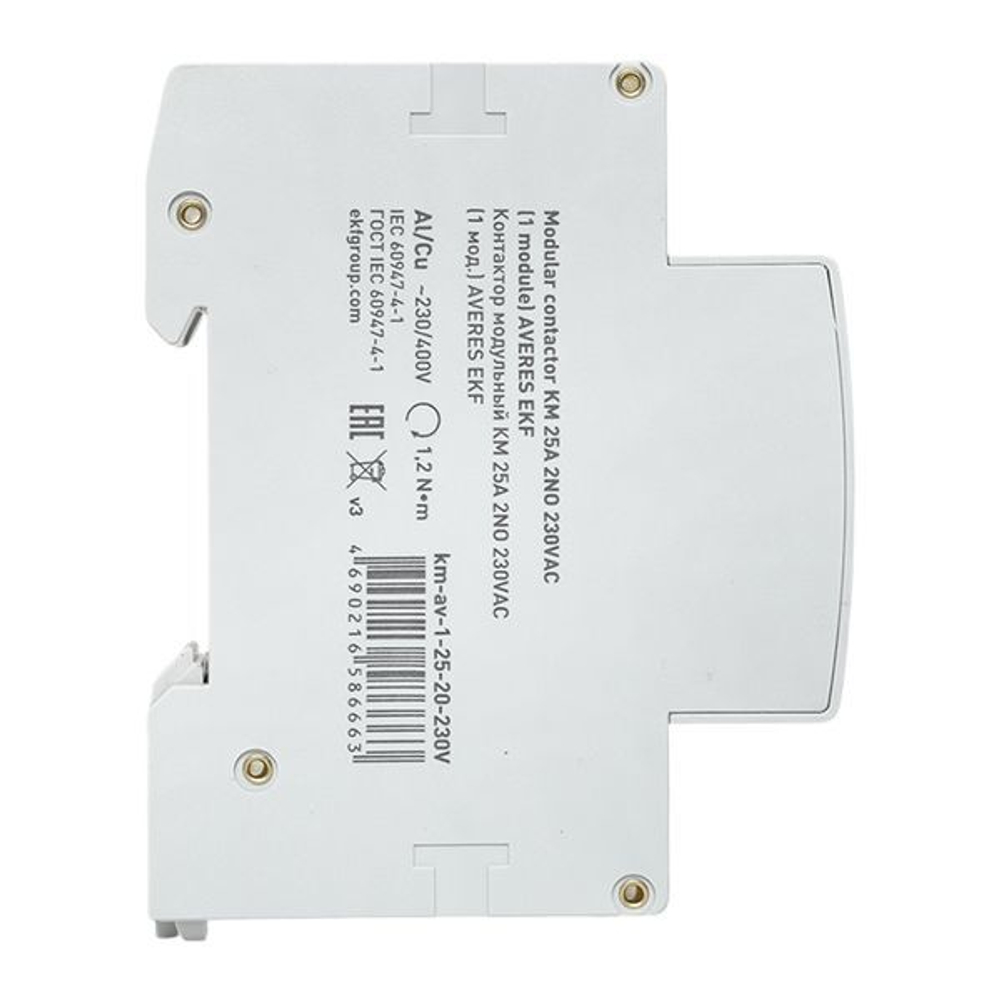 Контактор модульный EKF km-av-1-25-20-230V