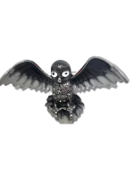 Брошь-кулон Сова серая