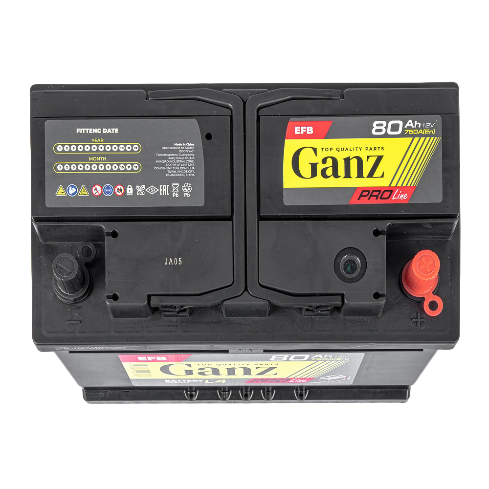 Аккумулятор GANZ PRO-Line EFB 80 А/ч обратный R+ 315x175x175 L4 EN 750 А