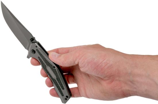 Складной нож KERSHAW DuoJet 8300 c клинком из стали 8Cr13MoV, рукоять Stainless Steel / карбон