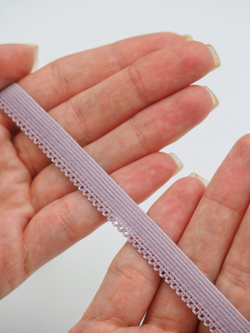 Бельевая резинка морской туман ажурная ширина 10 мм с учетом фестона