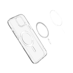 Прозрачный чехол с поддержкой MagSafe Spigen Ultra Hybrid (Mag Fit) для iPhone 15 Тонкий гибридный поликарбонатный чехол с повышенным уровнем защиты при падении
