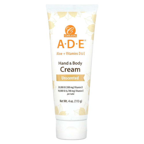 Carlson, ADE, крем для рук и тела, без запаха, 113 г (4 унции)
