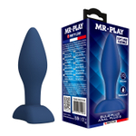 Синяя анальная пробка Bulb Plug S - 9 см. (Цвет: синий)